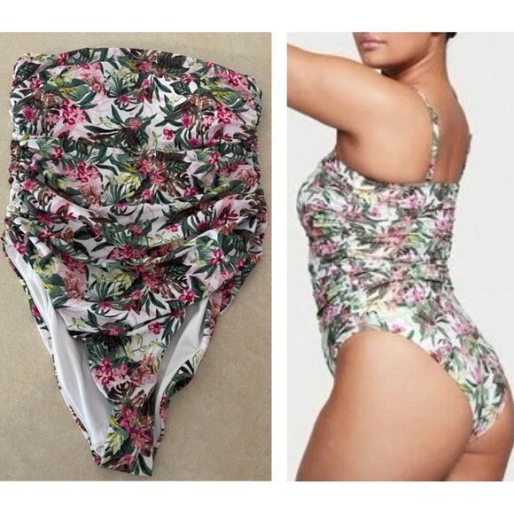 Victoria's Secret Other - New! Victoria's Secret Floral Strapless One Piece Swimsuit - 37153
